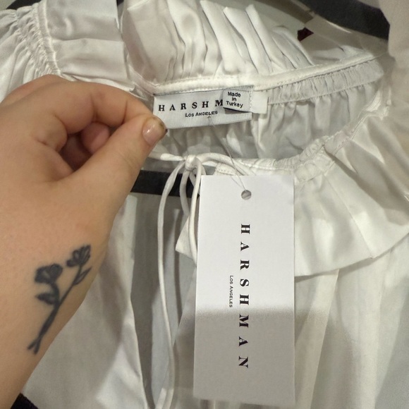 plus size Harshman Audrey Popover Blouse 100% cotton 3x blouse - Picture 4 of 16